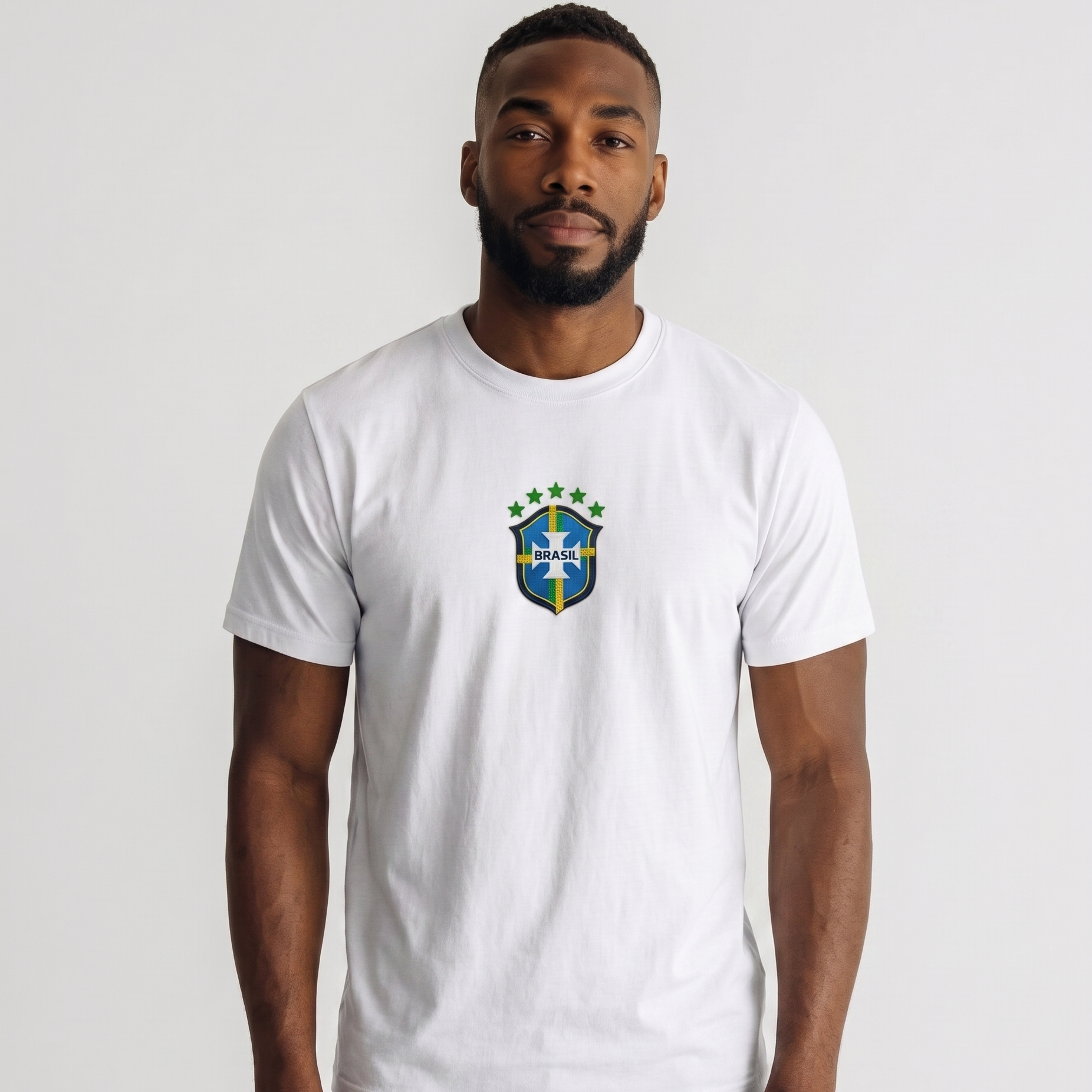 Camiseta Masculina Brasil Crew Brasão