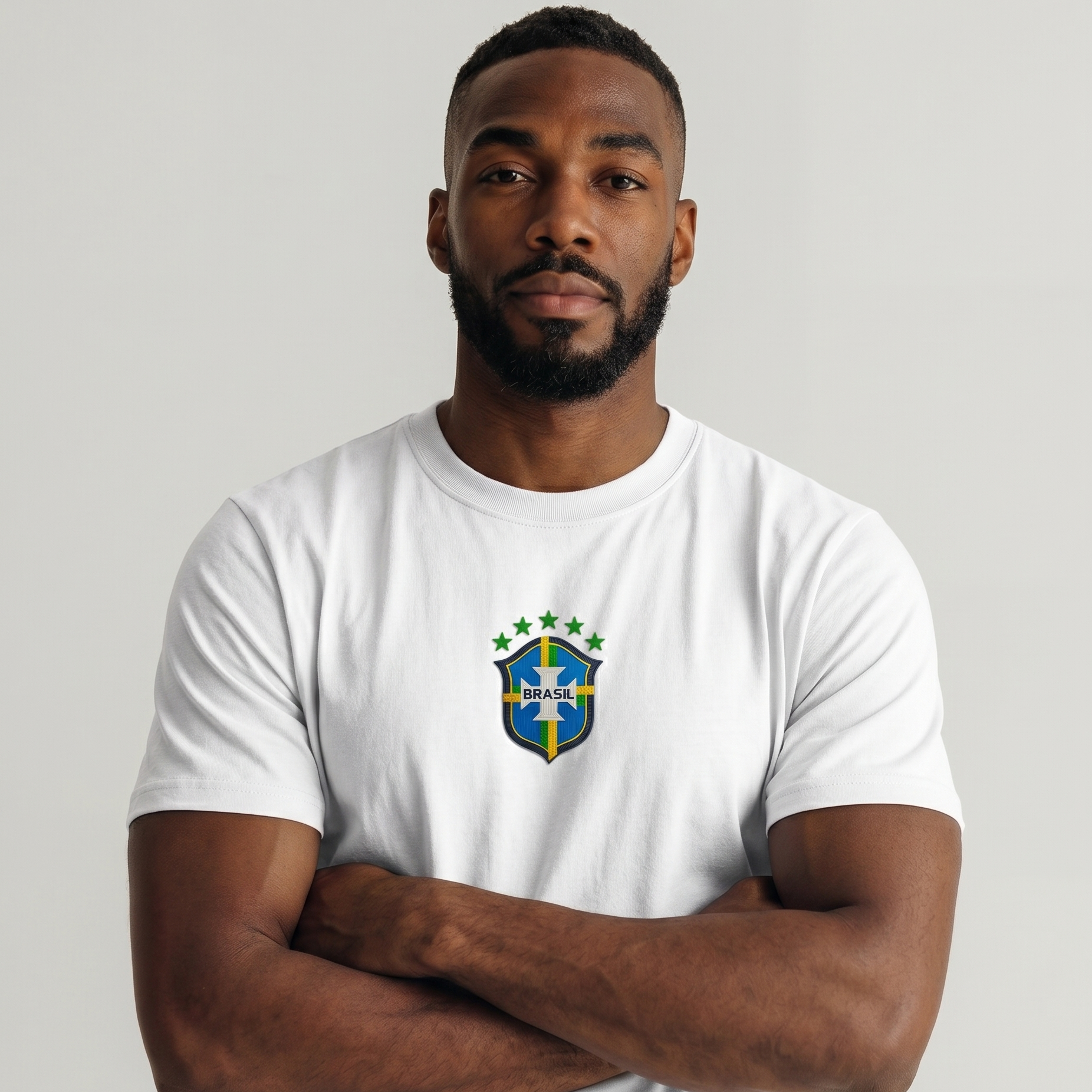 Camiseta Masculina Brasil Crew Brasão