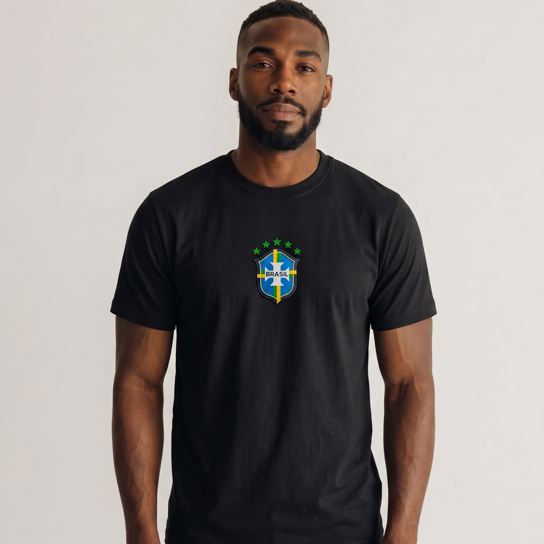 Camiseta Masculina Brasil Crew Brasão