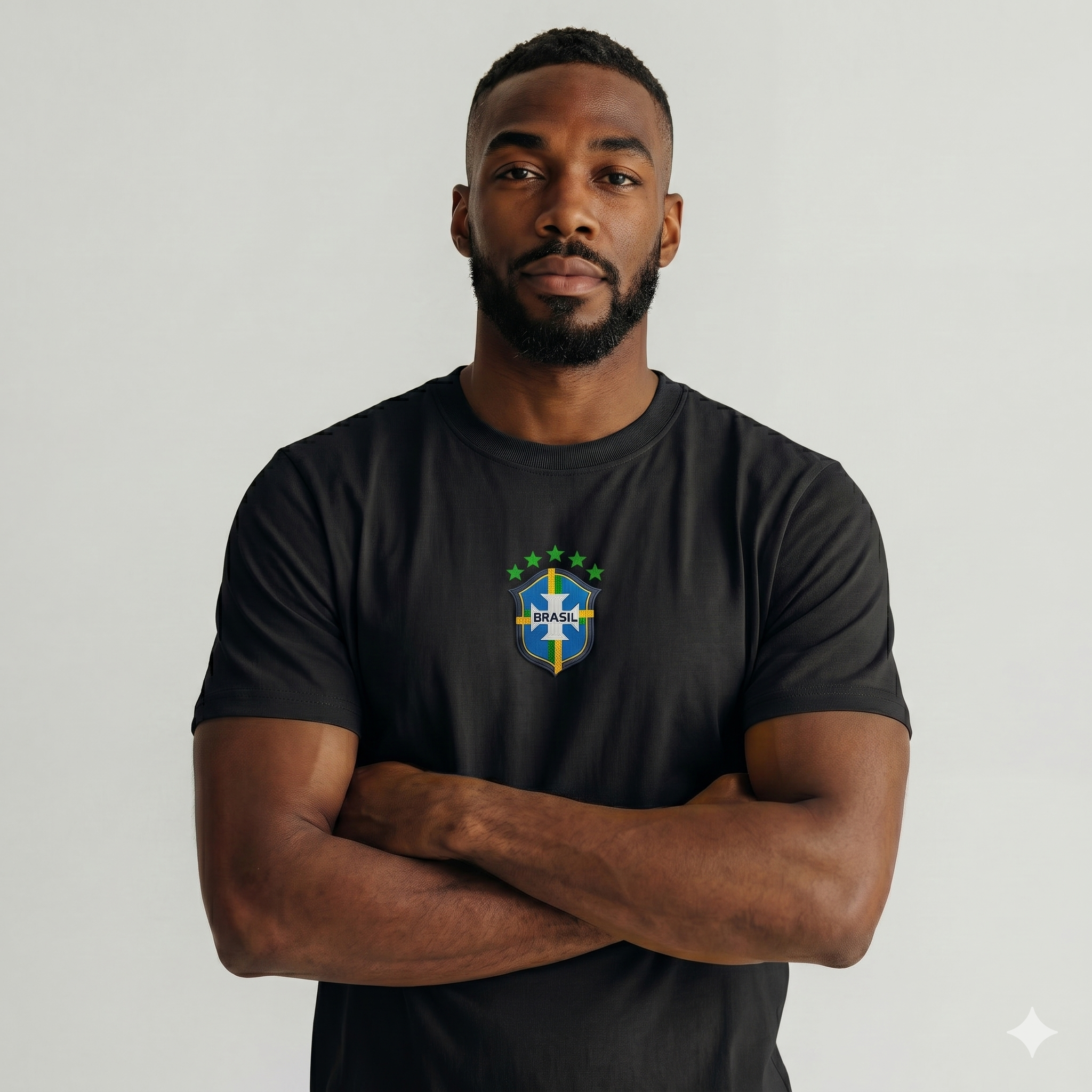 Camiseta Masculina Brasil Crew Brasão Imagem secundária do produto