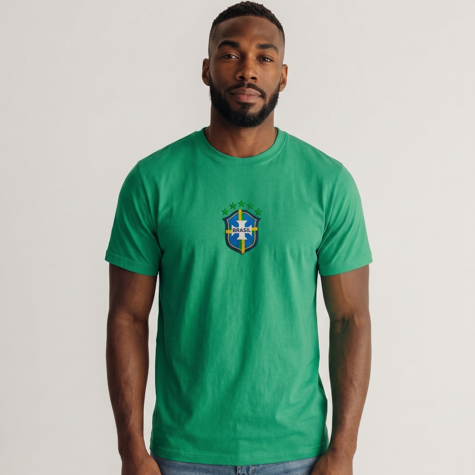Camiseta Masculina Brasil Crew Brasão