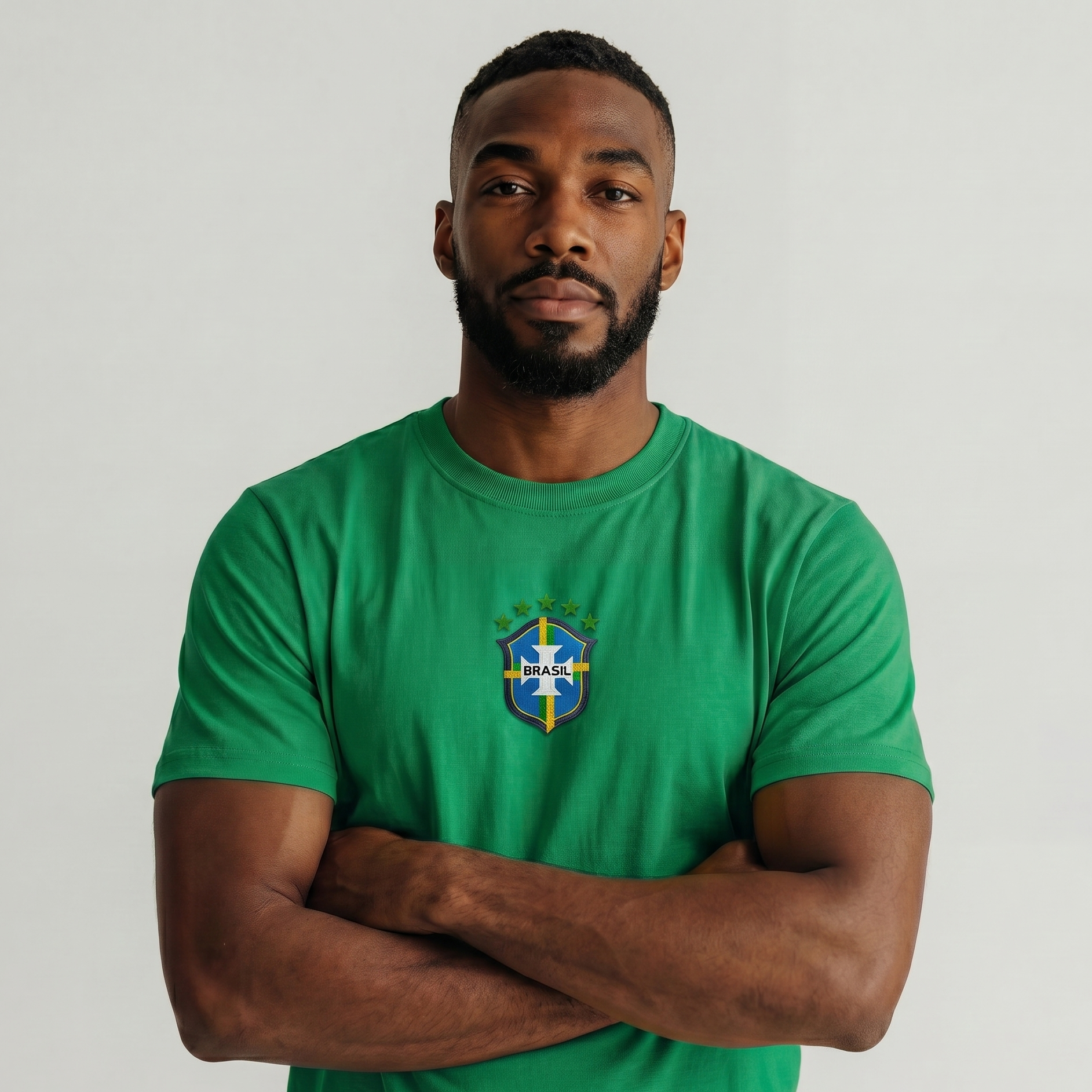 Camiseta Masculina Brasil Crew Brasão
