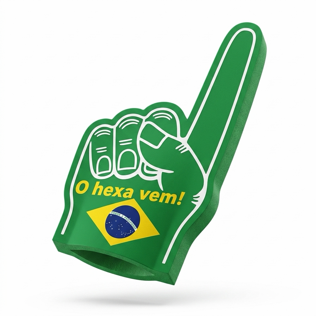 Dedo de Espuma Torcedor Brasil Hexa Imagem principal do produto