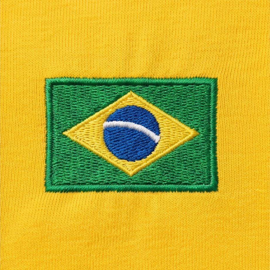 Baby Look Brasil Feminina Bordada