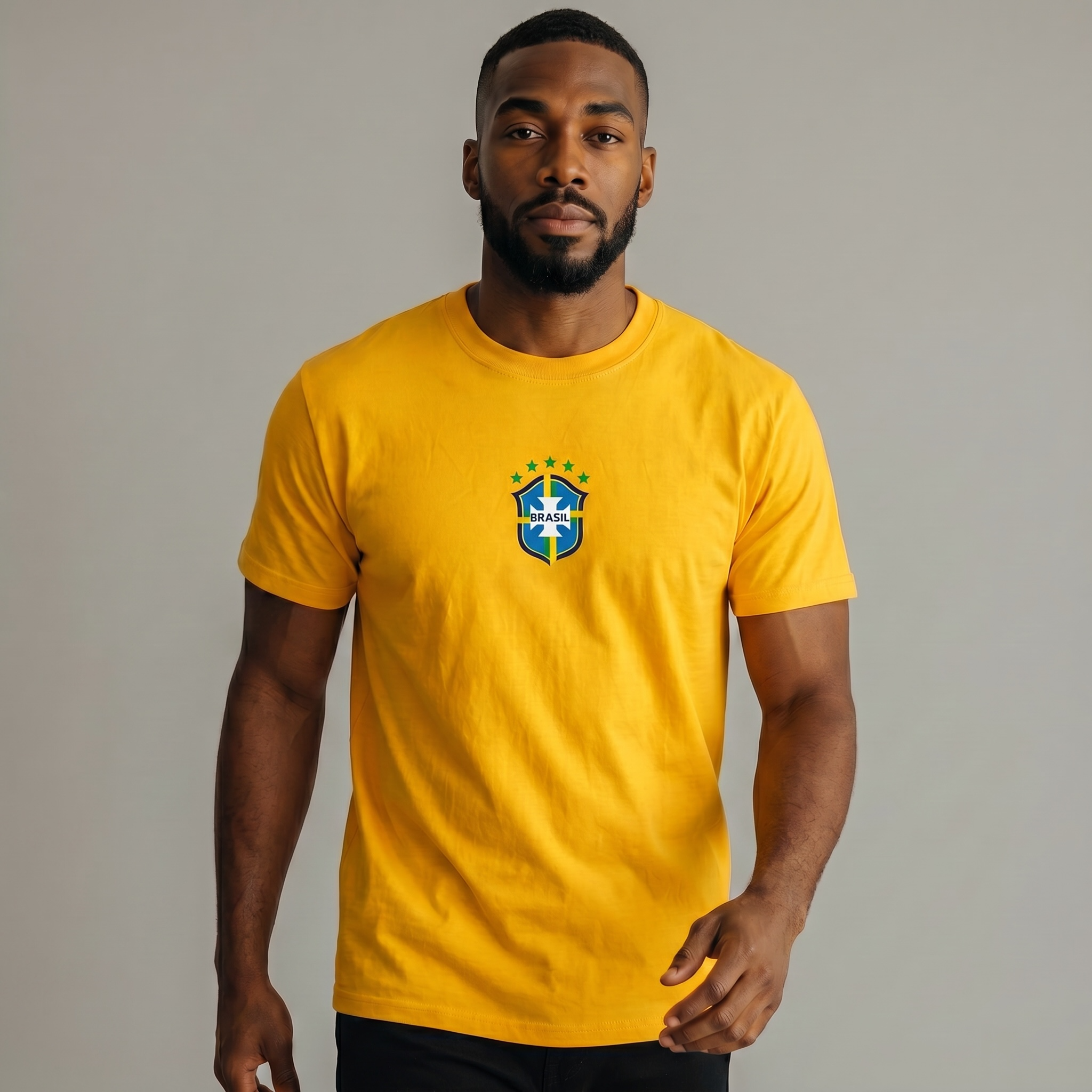 Camiseta Masculina Brasil Crew Brasão