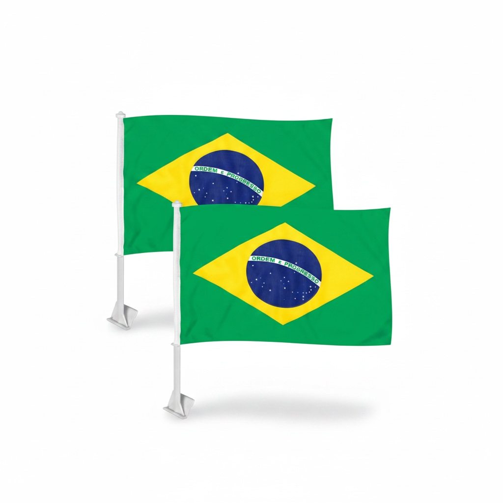 Bandeira de Carro Brasil 2pçs