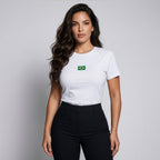 Baby Look Brasil Feminina Bordada