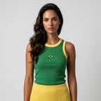 Regata Feminina Canelada Gola Redonda Brasil