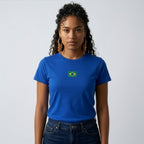 Baby Look Brasil Feminina Bordada
