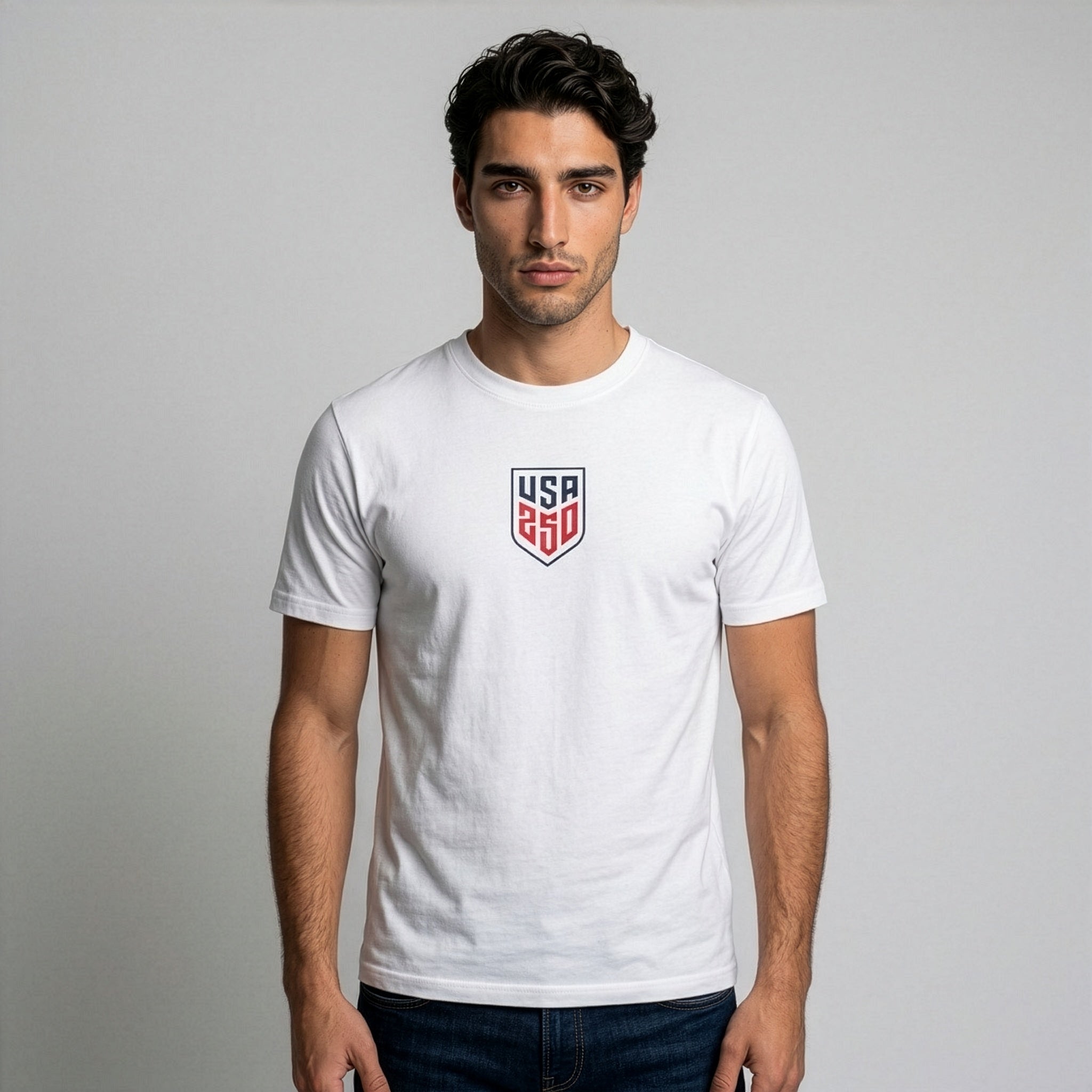 EUA 250 Camiseta Masculina Gola Redonda
